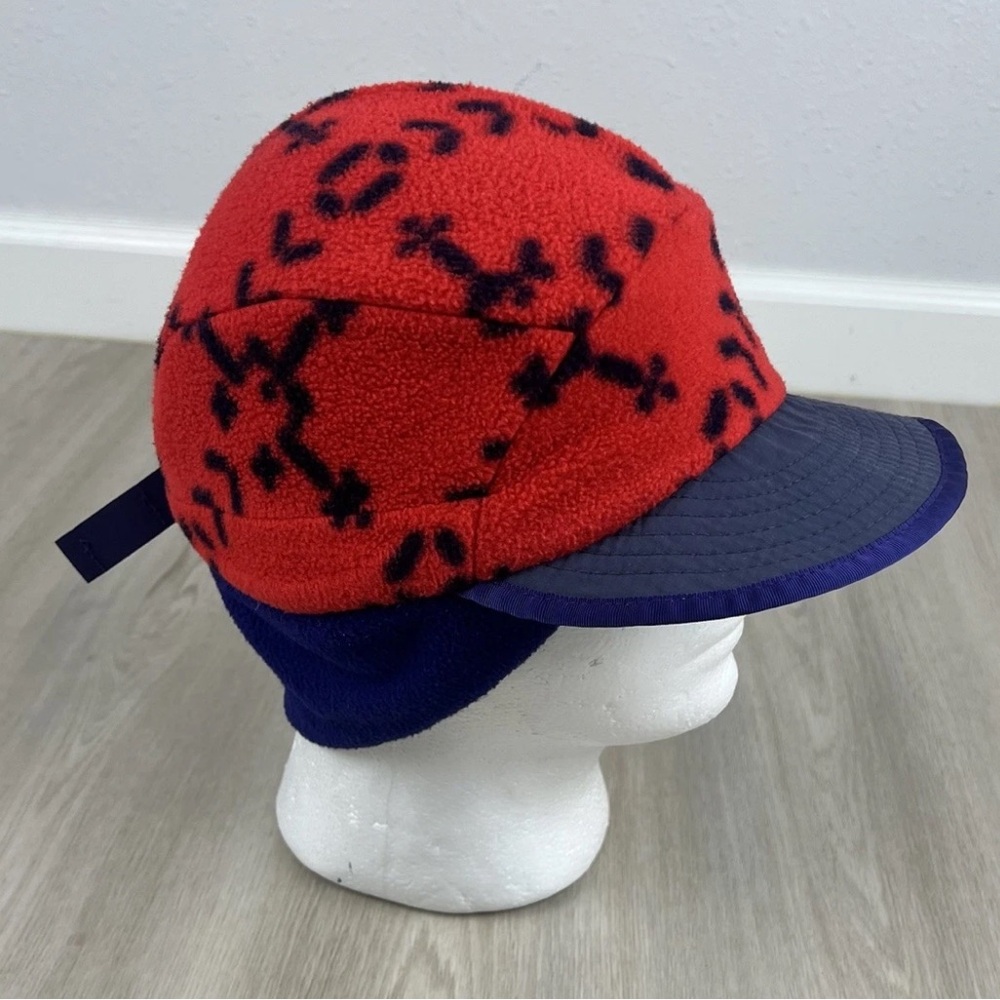 Vintage 90s Patagonia Synchilla Fleece Duckbill Hat Cap Large USA Colorful Aztec